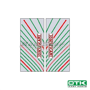 Side stickers til Tonykart Rookie bundplade, 2025