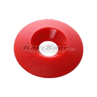 Undersænket Nylon Skive, 30 x 8 mm, Rød