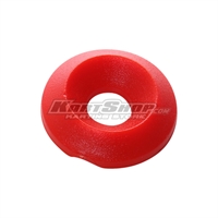 Undersænket Nylon Skive, 17 x 6 mm, Rød