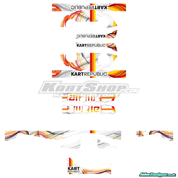 Stickers til X30 Topstykke, Kart Republic
