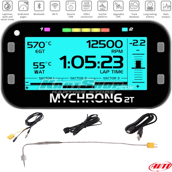 Laptimer, MyChron6 2T, Med udstødningstemperatur sensor