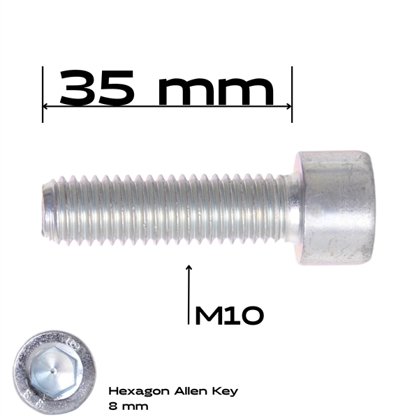 Cylinderbolt, M10 x 35 mm