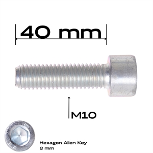 Cylinderbolt, M10 x 40 mm