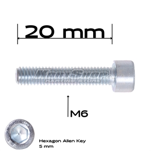 Cylinderbolt, M6 x 20 mm