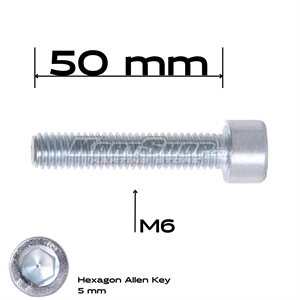 Cylinderbolt, M6 x 50 mm