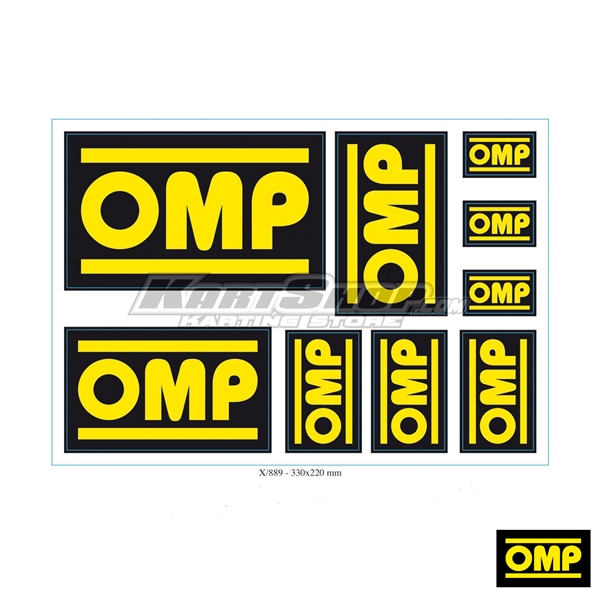 OMP Stickers ark, 9 stk